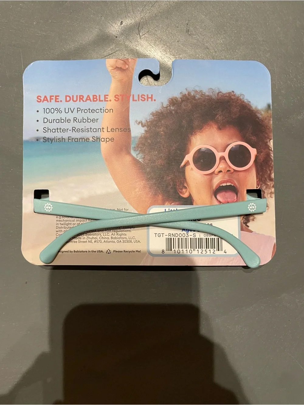 Little Suns by Babiators Rubber Round Sunglasses Blue NWT Age 0-2